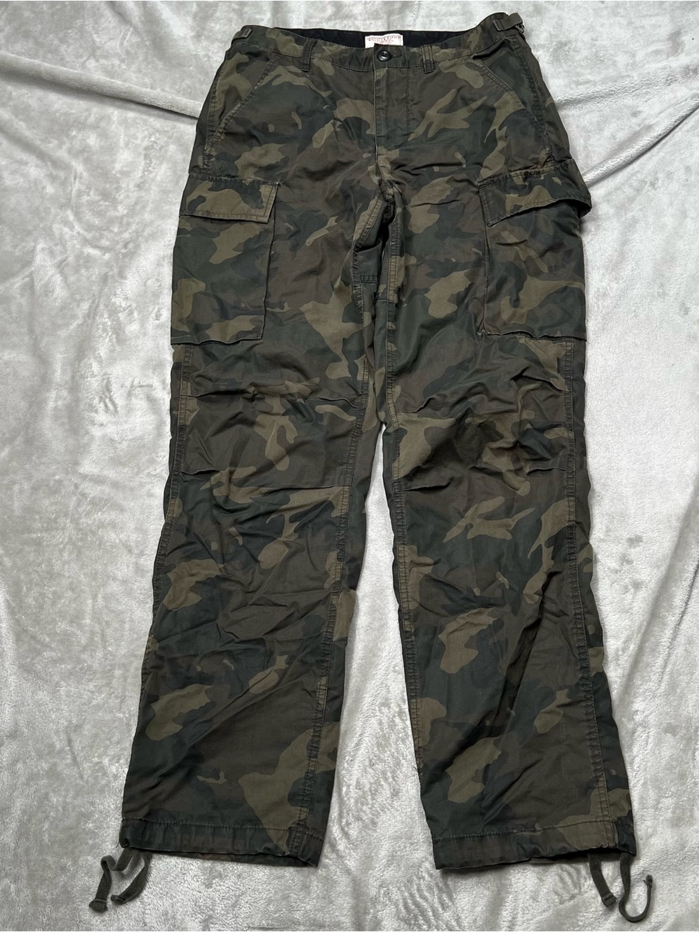 Wallace & Barnes Ripstop Brigade Camo Pants Mens 29x31 Green Military Cargo Y2K